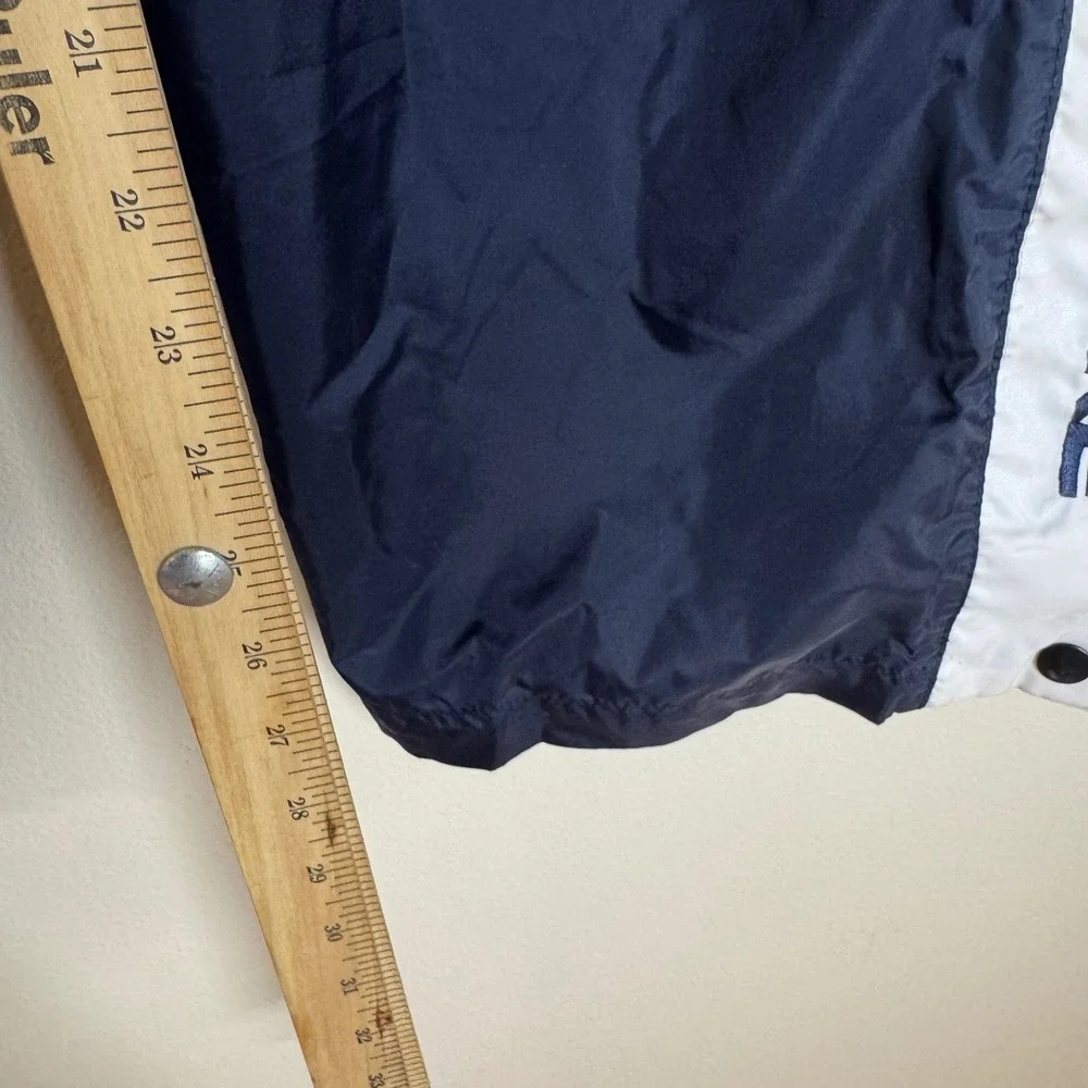 Nike Track Pants Men's Vintage Tear Away Snap Side Navy Blue White Large